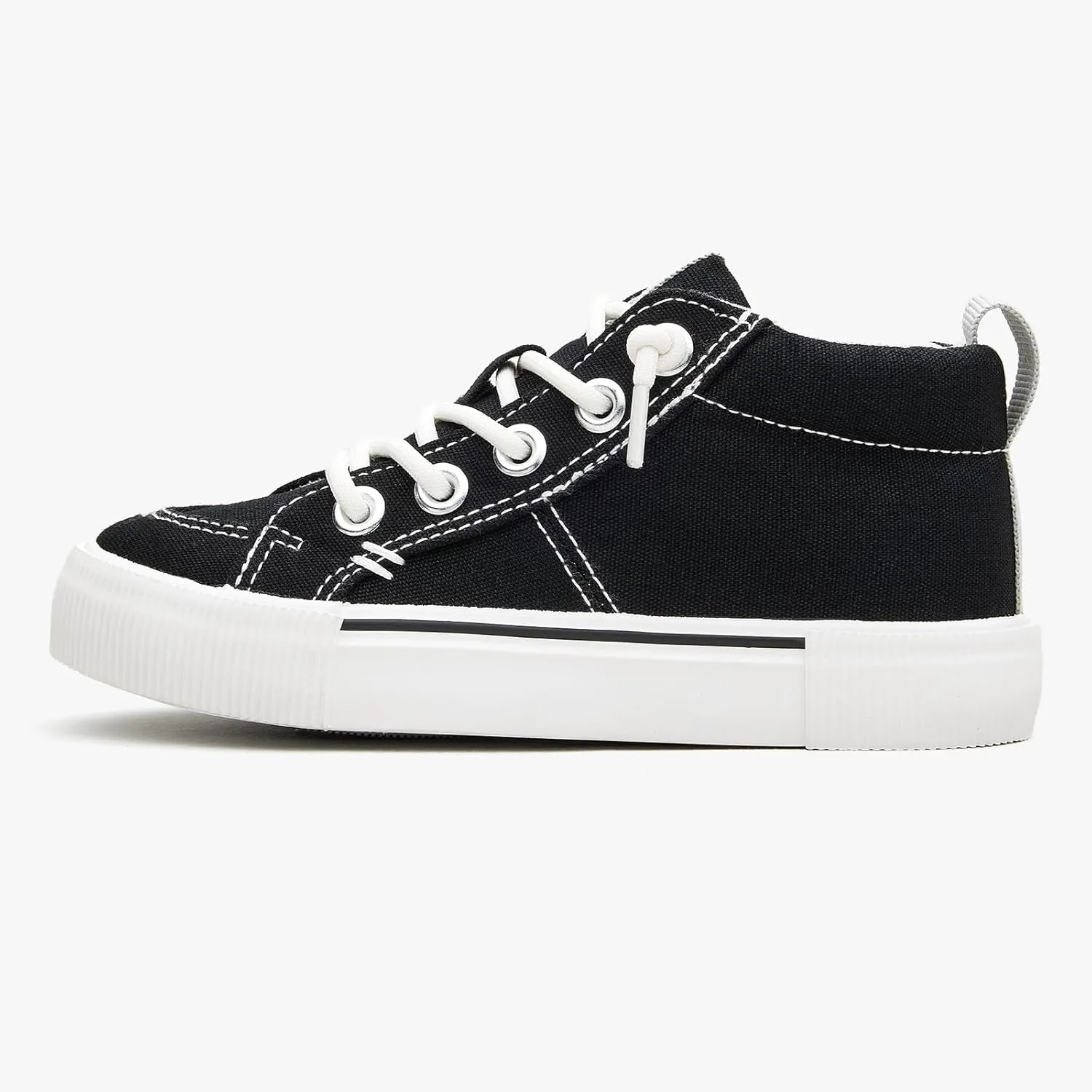EasyStar Boys Girls Mid-Top Slip On Comfort Fabric Sneaker Shoe