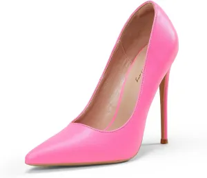 Elisabet Tang Women Pumps, Pointed Toe High Heel 4.7 inch/12cm Party Stiletto Heels Shoes Matte
