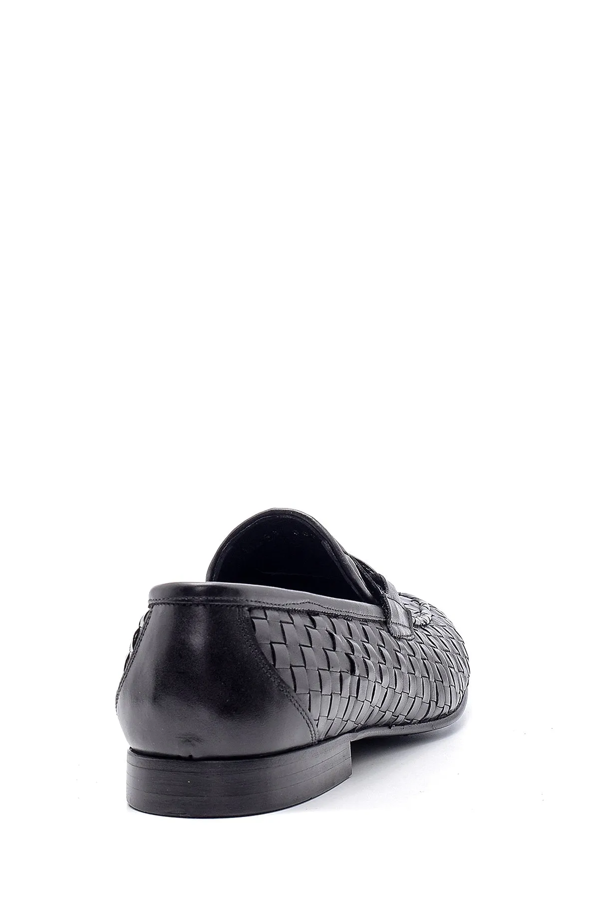 Erkek Deri Örgü Desen Loafer