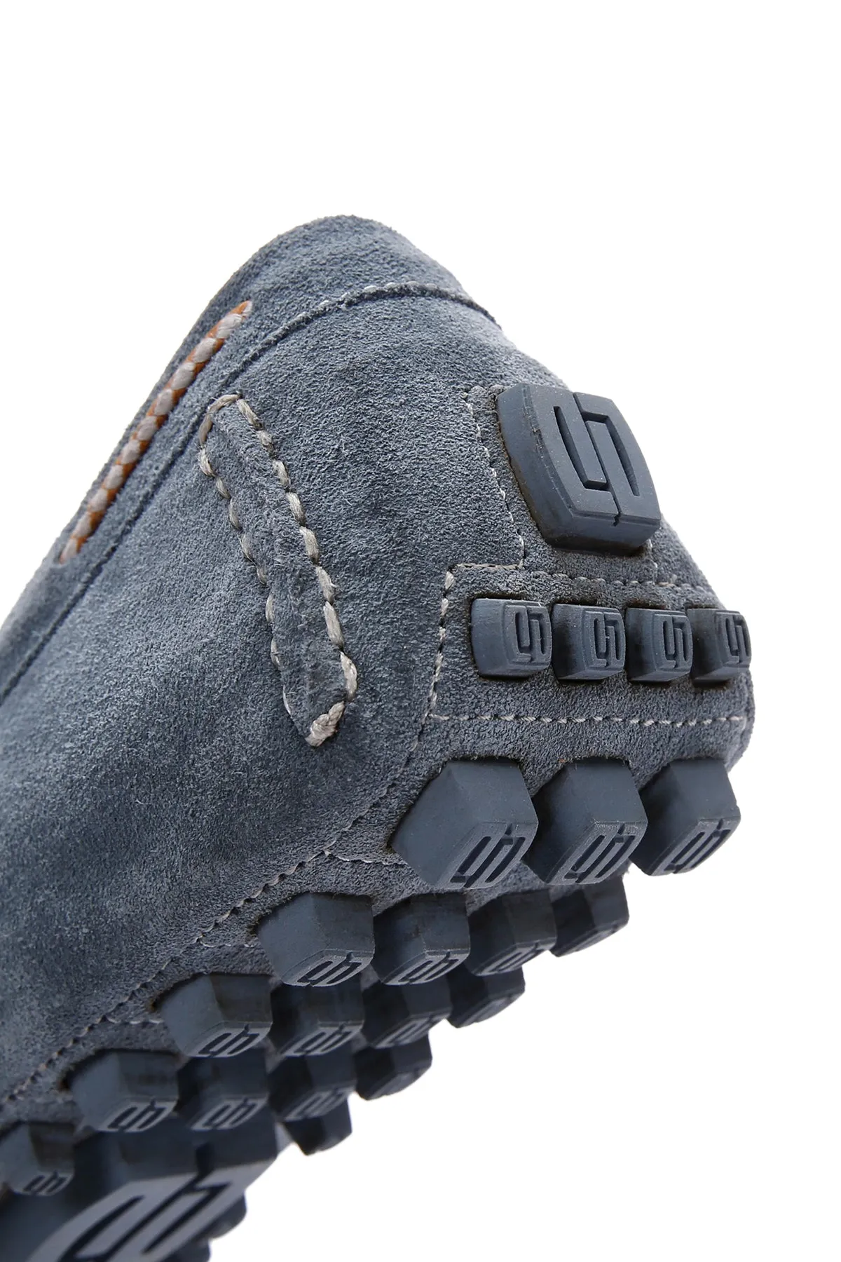 Erkek Mavi Süet Deri Casual Loafer