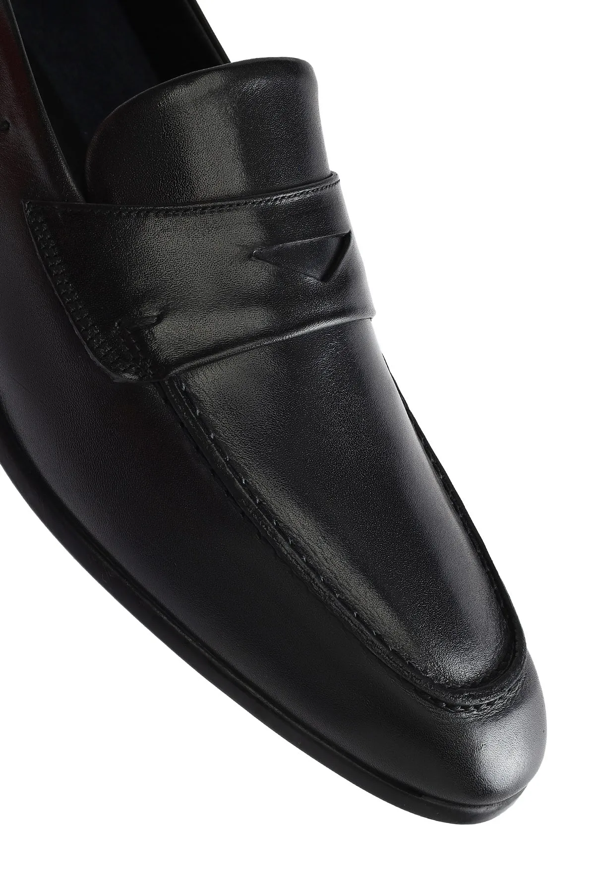 Erkek Siyah Deri Casual Loafer