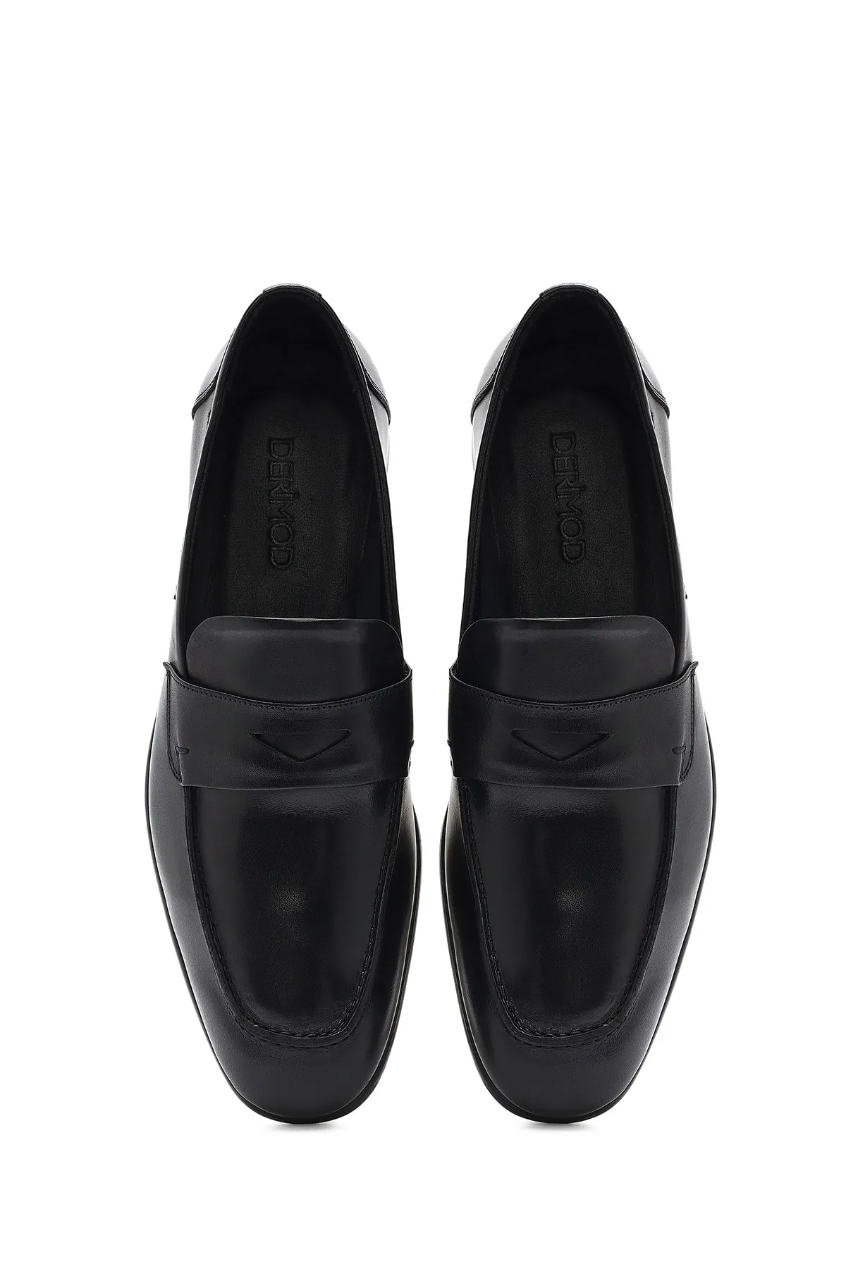 Erkek Siyah Deri Casual Loafer