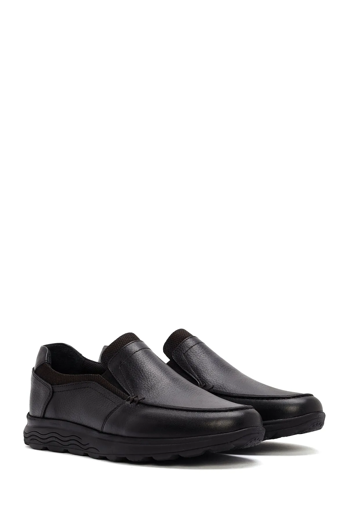 Erkek Siyah Deri Comfort Loafer