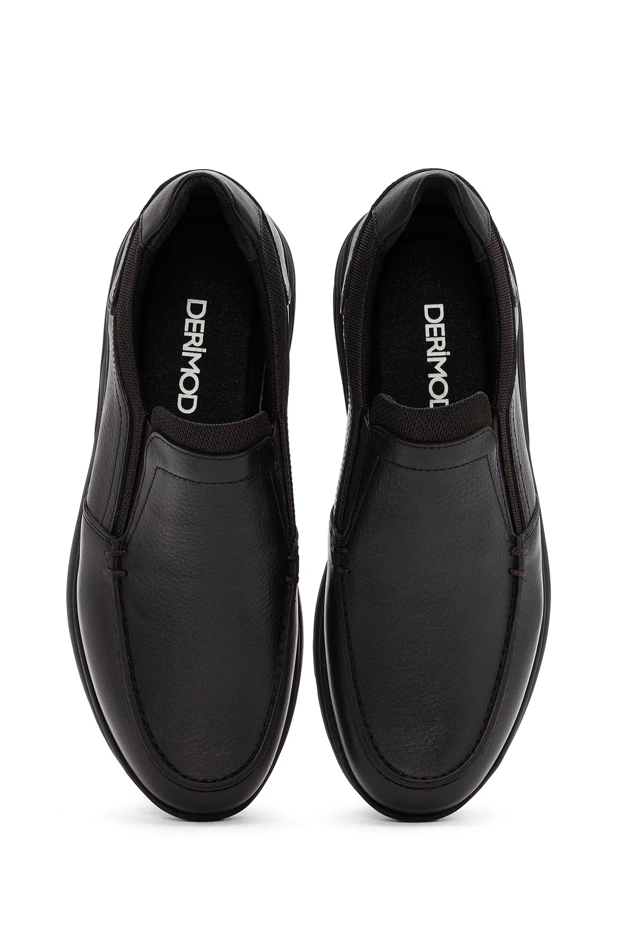Erkek Siyah Deri Comfort Loafer