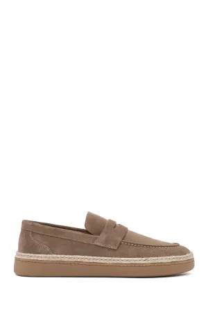 Erkek Vizon Süet Deri Loafer