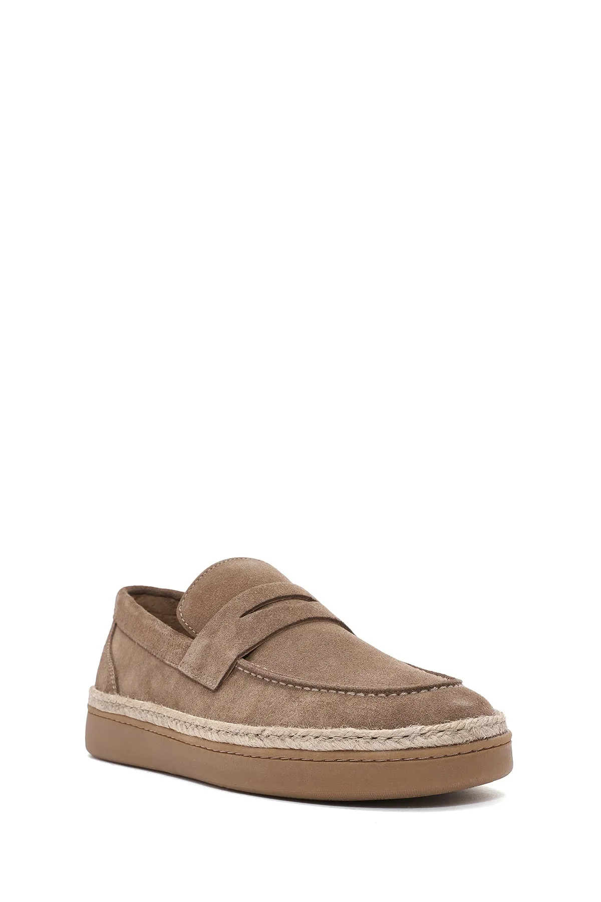 Erkek Vizon Süet Deri Loafer