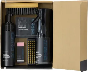 Essential Shoe Cleaning Kit for sneakers shoes mens womens suede leather – includes foam cleaner, spray, wipes, brushes, and towel for stain removal
