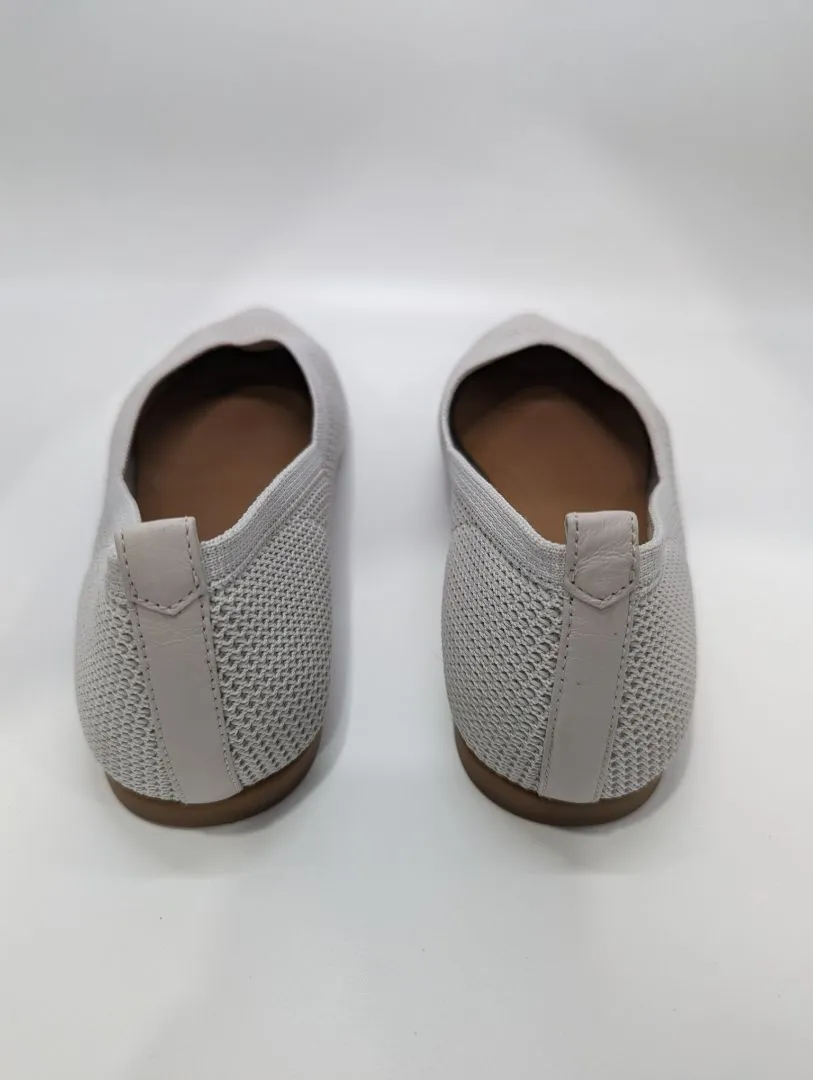 EVERLANE Light Grey Knit Pointed Flat