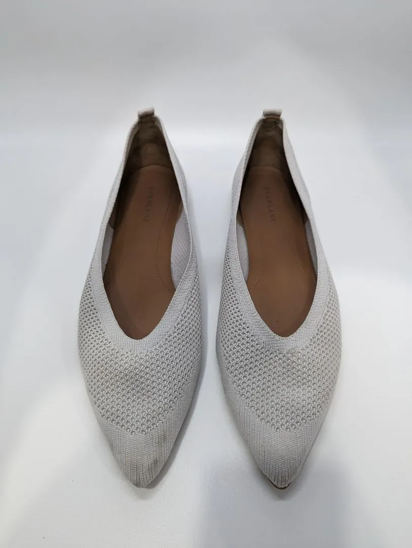 EVERLANE Light Grey Knit Pointed Flat