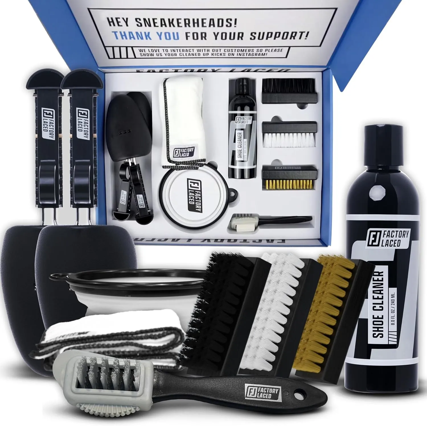 FACTORY LACED Shoe Cleaning Kit - Complete Sneaker Cleaner Kit - Shoe Cleaner for all shoes