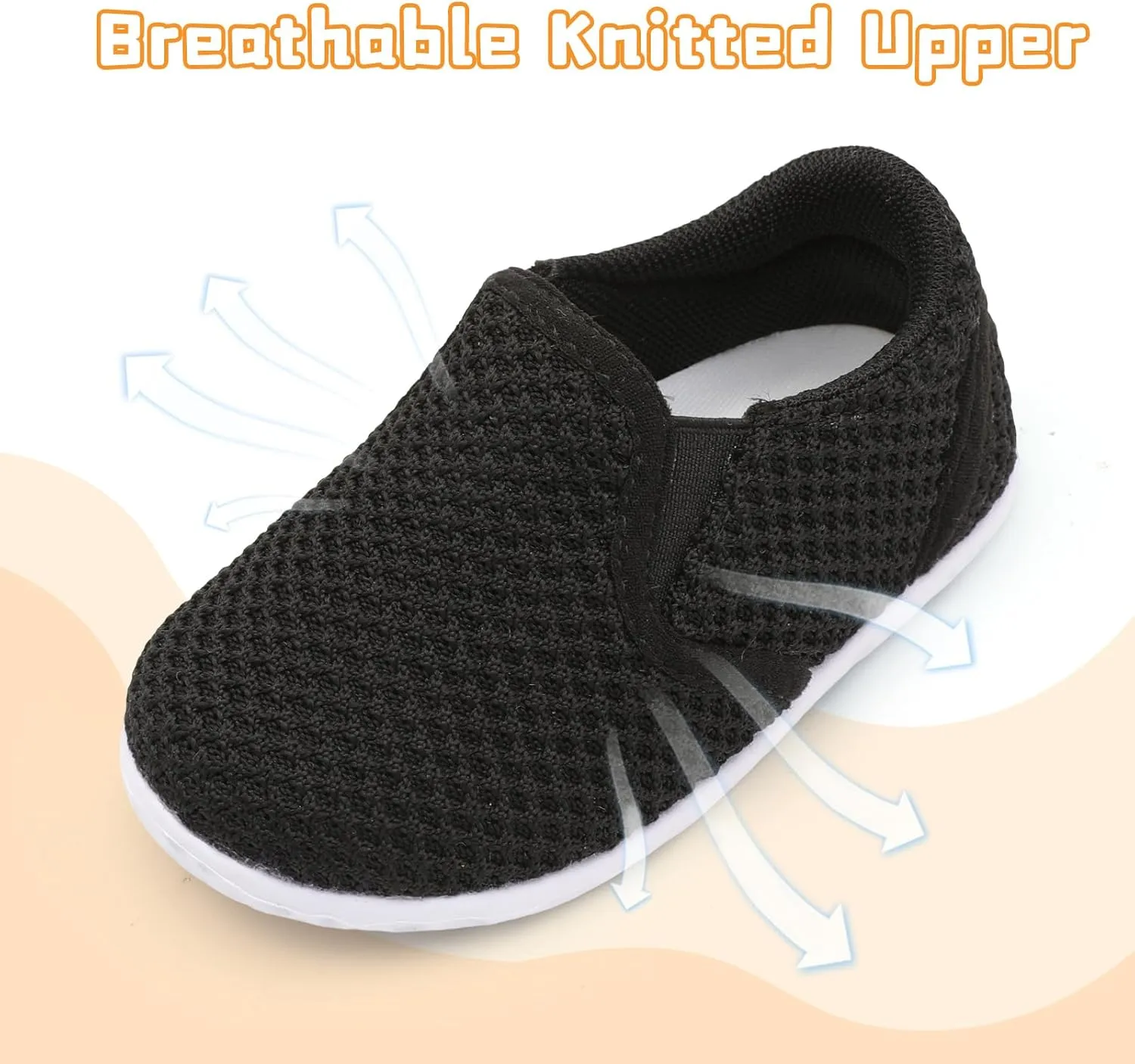 FEETCITY Unisex Baby Shoes Boys Girls Sneakers Infant Slip On First Walking Shoes Toddler Casual Star Sneaker Crib Shoes