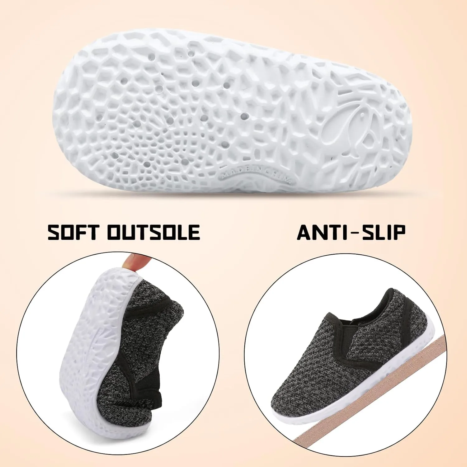 FEETCITY Unisex Baby Shoes Boys Girls Sneakers Infant Slip On First Walking Shoes Toddler Casual Star Sneaker Crib Shoes