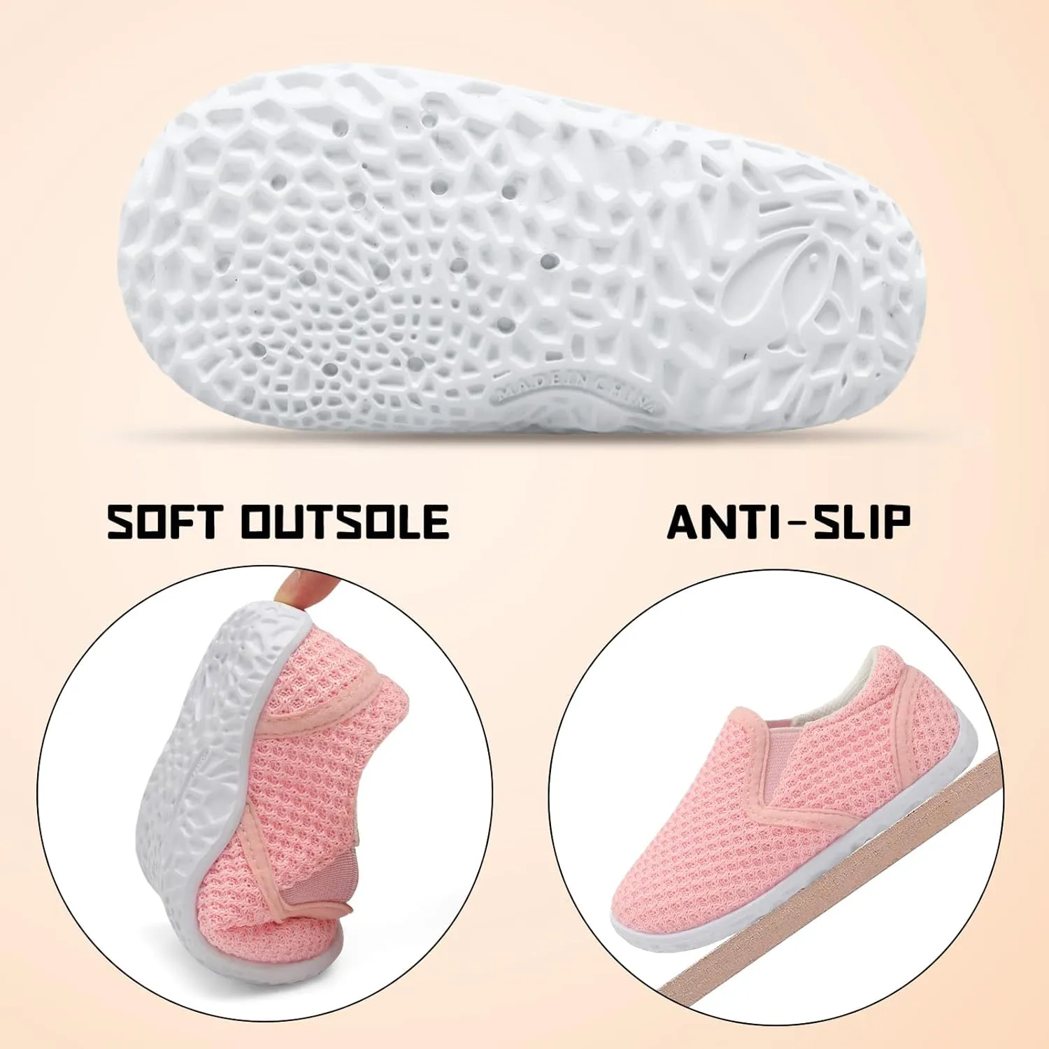 FEETCITY Unisex Baby Shoes Boys Girls Sneakers Infant Slip On First Walking Shoes Toddler Casual Star Sneaker Crib Shoes