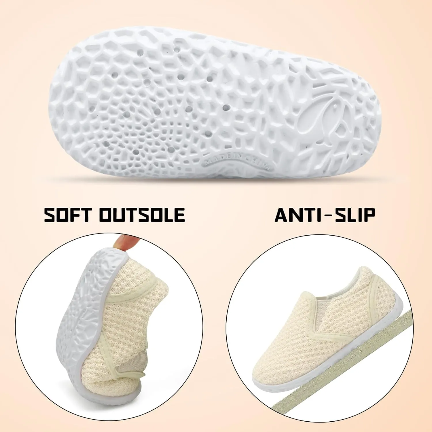 FEETCITY Unisex Baby Shoes Boys Girls Sneakers Infant Slip On First Walking Shoes Toddler Casual Star Sneaker Crib Shoes