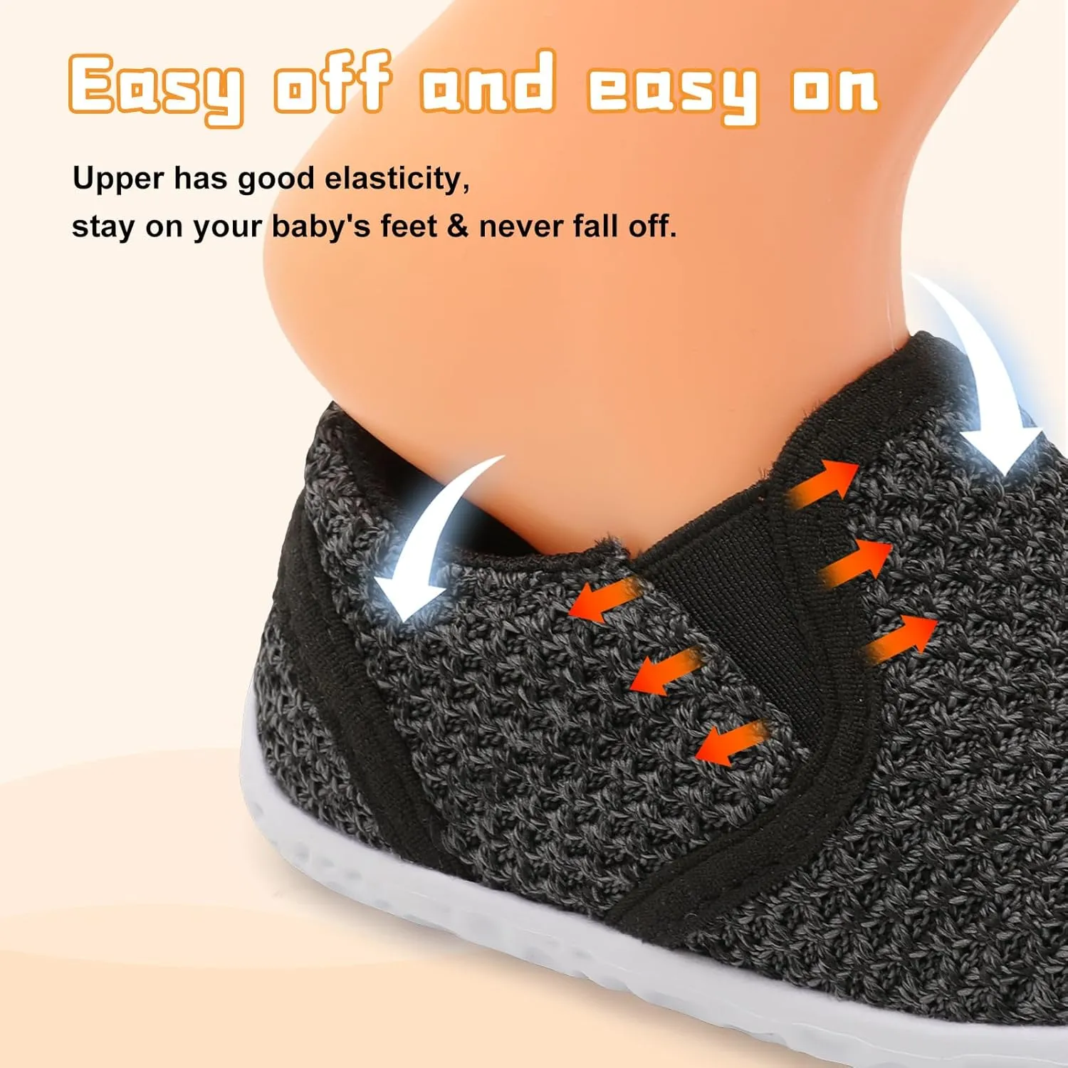 FEETCITY Unisex Baby Shoes Boys Girls Sneakers Infant Slip On First Walking Shoes Toddler Casual Star Sneaker Crib Shoes