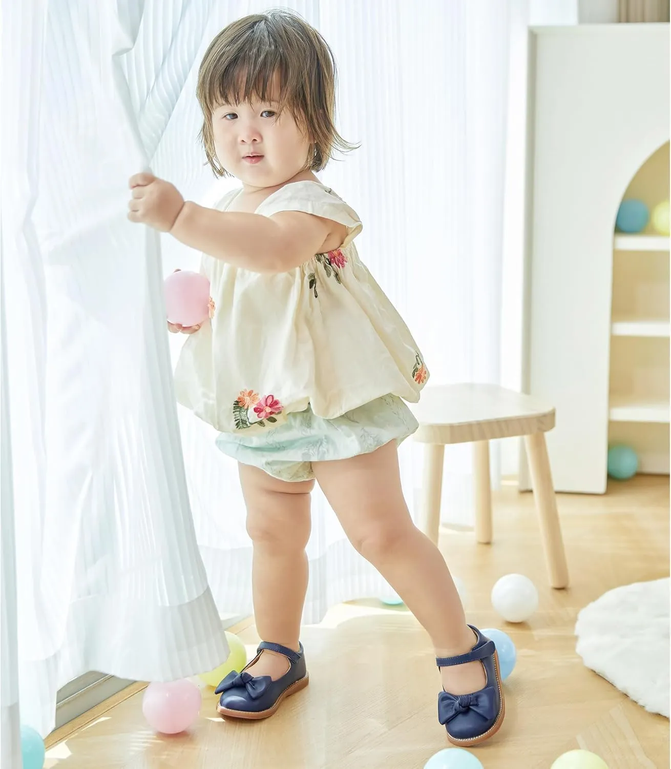 Flaryzone Toddler Little Girl Mary Jane School Uniform Oxfords Flat Dress Shoes