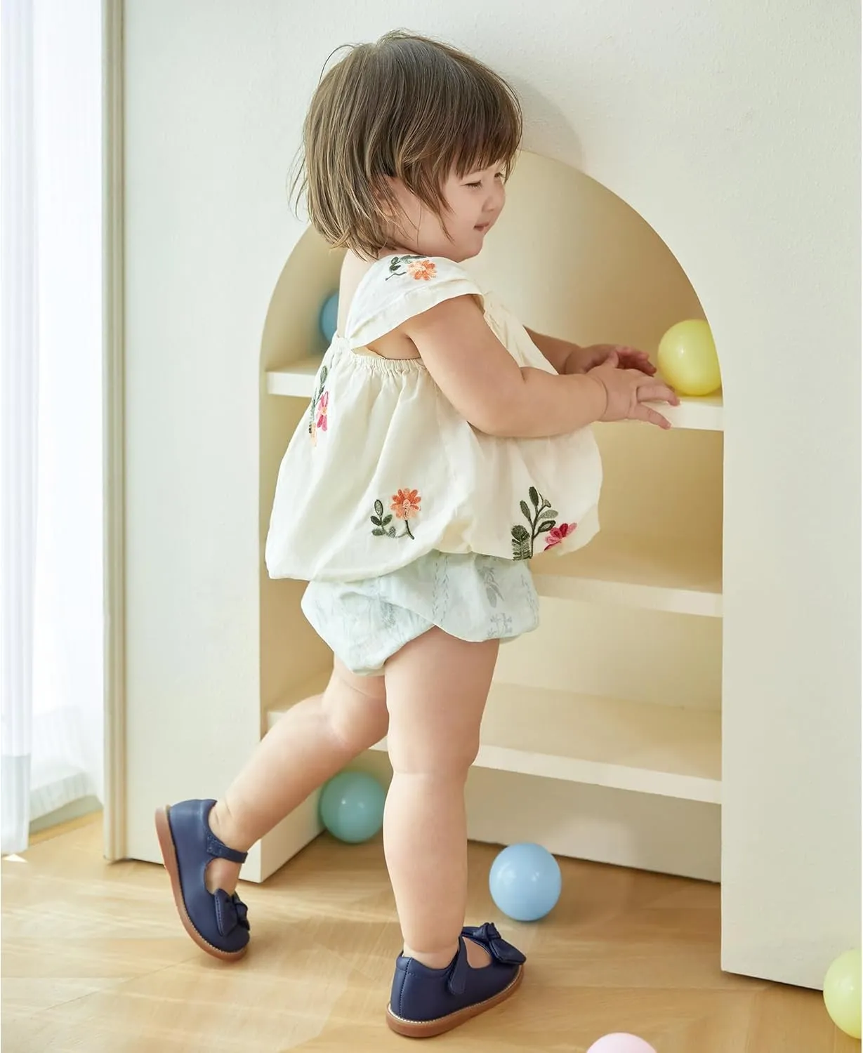 Flaryzone Toddler Little Girl Mary Jane School Uniform Oxfords Flat Dress Shoes