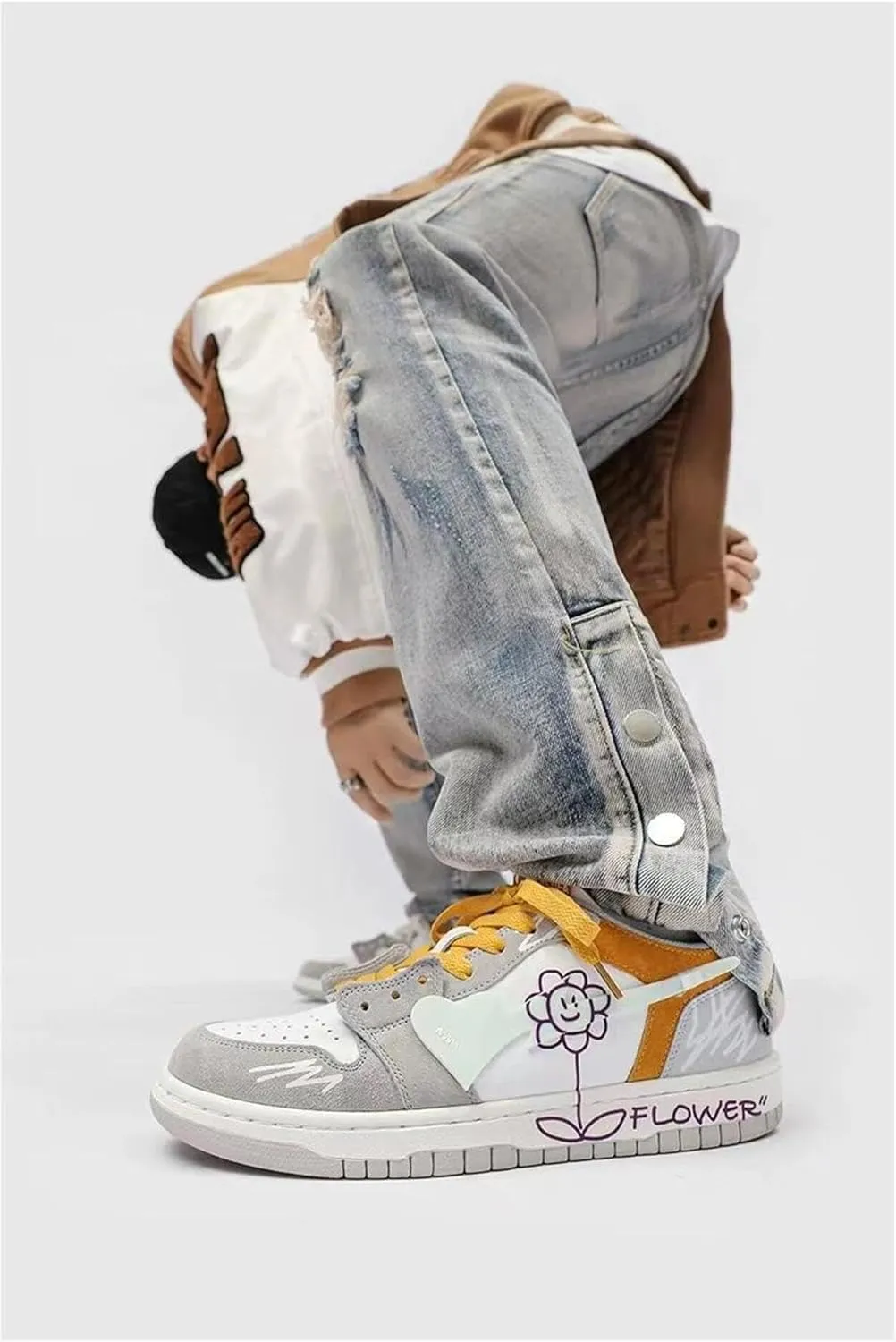 Floral Shoes Sneakers for Women Running Shoes Non Slip On Casual Walking Shoes Fashion Lightweight Sneaker for Work Travel