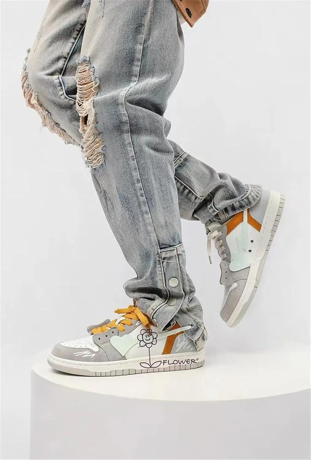 Floral Shoes Sneakers for Women Running Shoes Non Slip On Casual Walking Shoes Fashion Lightweight Sneaker for Work Travel