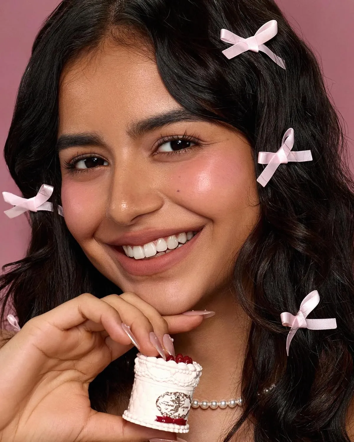 Flower Knows Strawberry Cupid Cake Lip Cream,Velvety-Smooth Matte Liquid Lipstick,Hydrating,Smudge-proof & Stain-Free Lip Stain(V01 Vanitea,0.17 Fl Oz)
