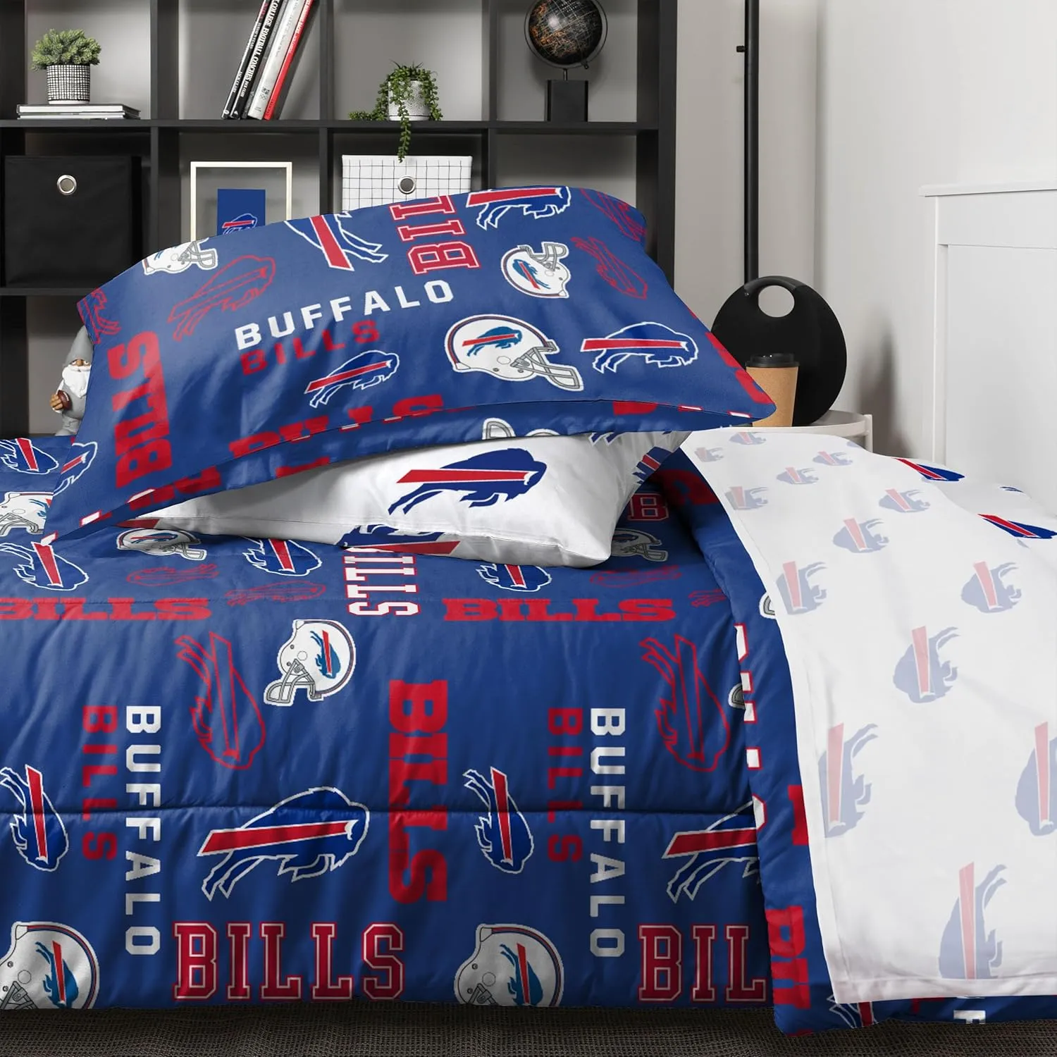 FOCO Cincinnati Bengals NFL Team Color Bed In a Bag Comforter Bedding 5 Piece Twin Set