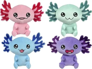 Forest & Twelfth 8” Axolotl Plush Toy Set of 4 – Adorable Plush Axolotl Toys with Cute Expressions in Assorted Colors, Axolotl Stuffed Animal, Perfect for Kids & Collectors, Safe for Ages 0 