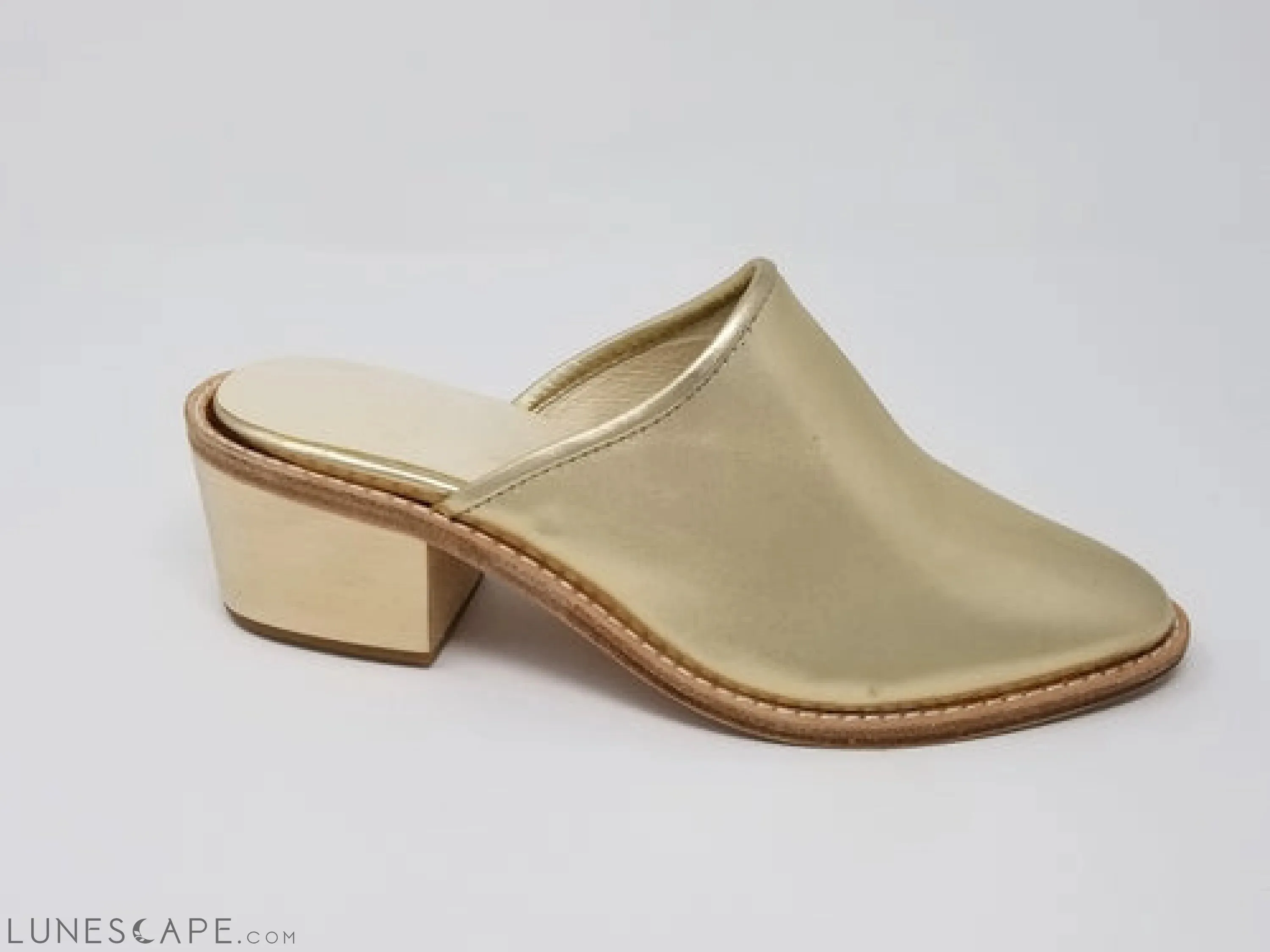 Foxhill Pointed Toe Slip Flat Sole On Leather Mule