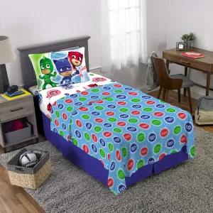 Franco Kids Bedding Super Soft Microfiber Sheet Set, (3 Piece) Twin Size, PJ Masks, MA7908 (Pack of 2)