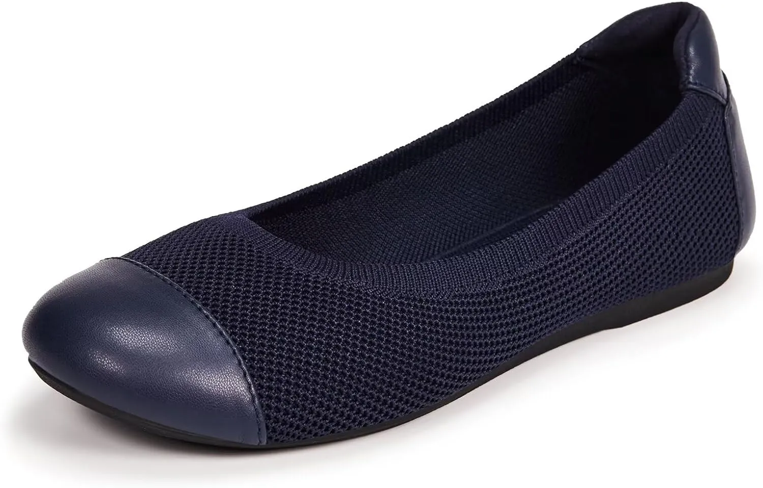 Frank Mully Women's Ballet Flats Round Toe Walking Flats Slip On Work Shoes Knitted Flats Shoes for Woman Soft Lightweight