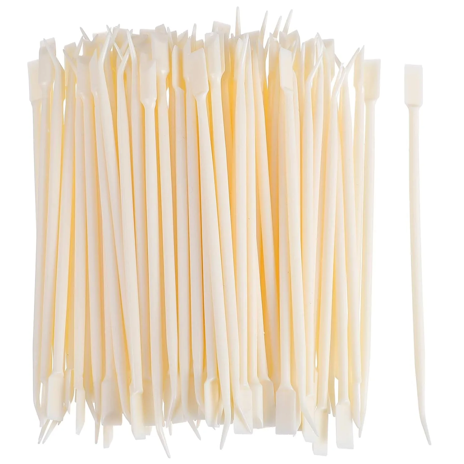 FRCOLOR 200pcs Makeup Separator Tools Needle Eyelash False Supplies Applicator for Use Beige Grafting Lash Lifter Curler Eyelashes Stick Kit Tool Lift Lifting Perming Lashes Kit,