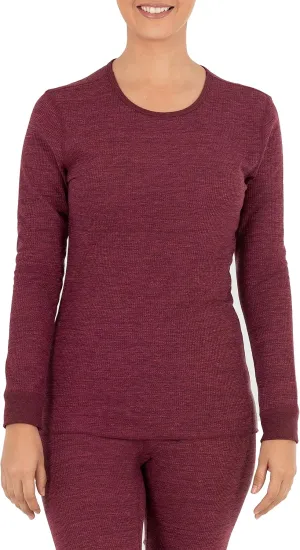 Fruit of the Loom Women's Micro Waffle Premium Thermal Underwear Tee Shirt