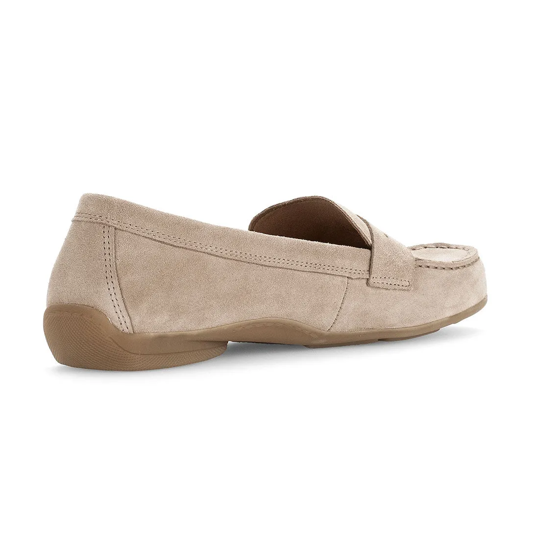 GABOR Loafer med blød sål i beige nubuck