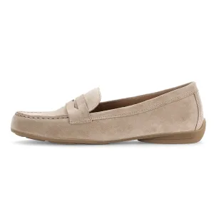 GABOR Loafer med blød sål i beige nubuck