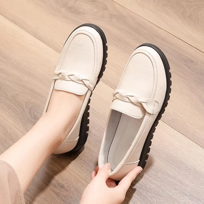 Genuine Leather Soft Sole Flat Shoes