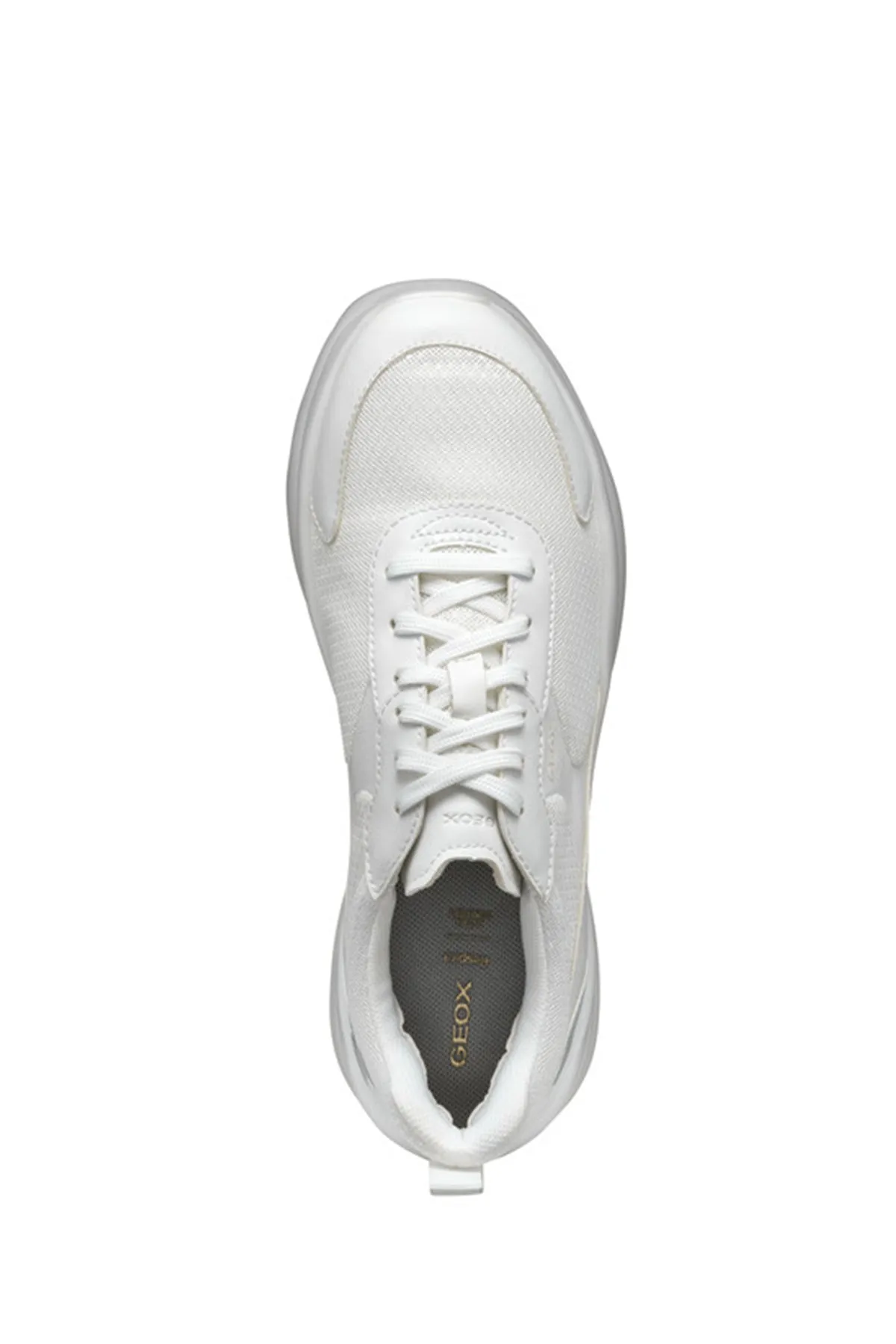Geox Kadın Beyaz D Xtors D - Mesh   Geobuck Bağcıklı Kalın Tabanlı Sneaker