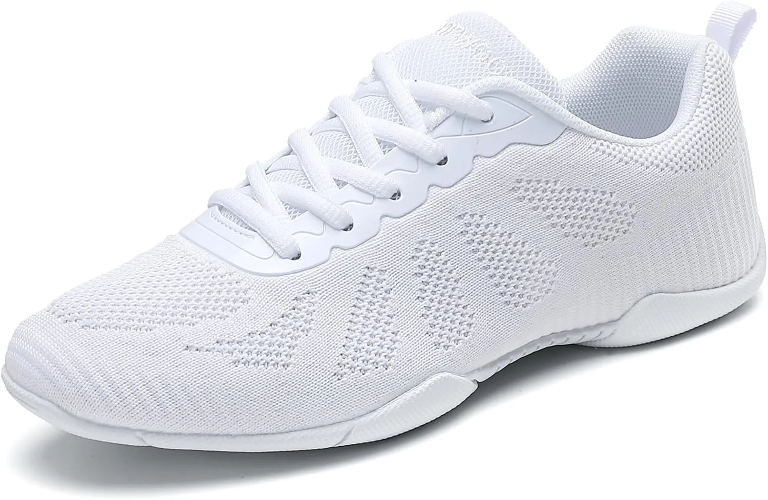 Girls Cheer Shoes Lightweight Non-Slip with Arch Support for Youth Cheerleading Stunts, Dance and Gymnastics Competitions Size Kids/Little Kid 12 to Women 11.5 (Black/White)