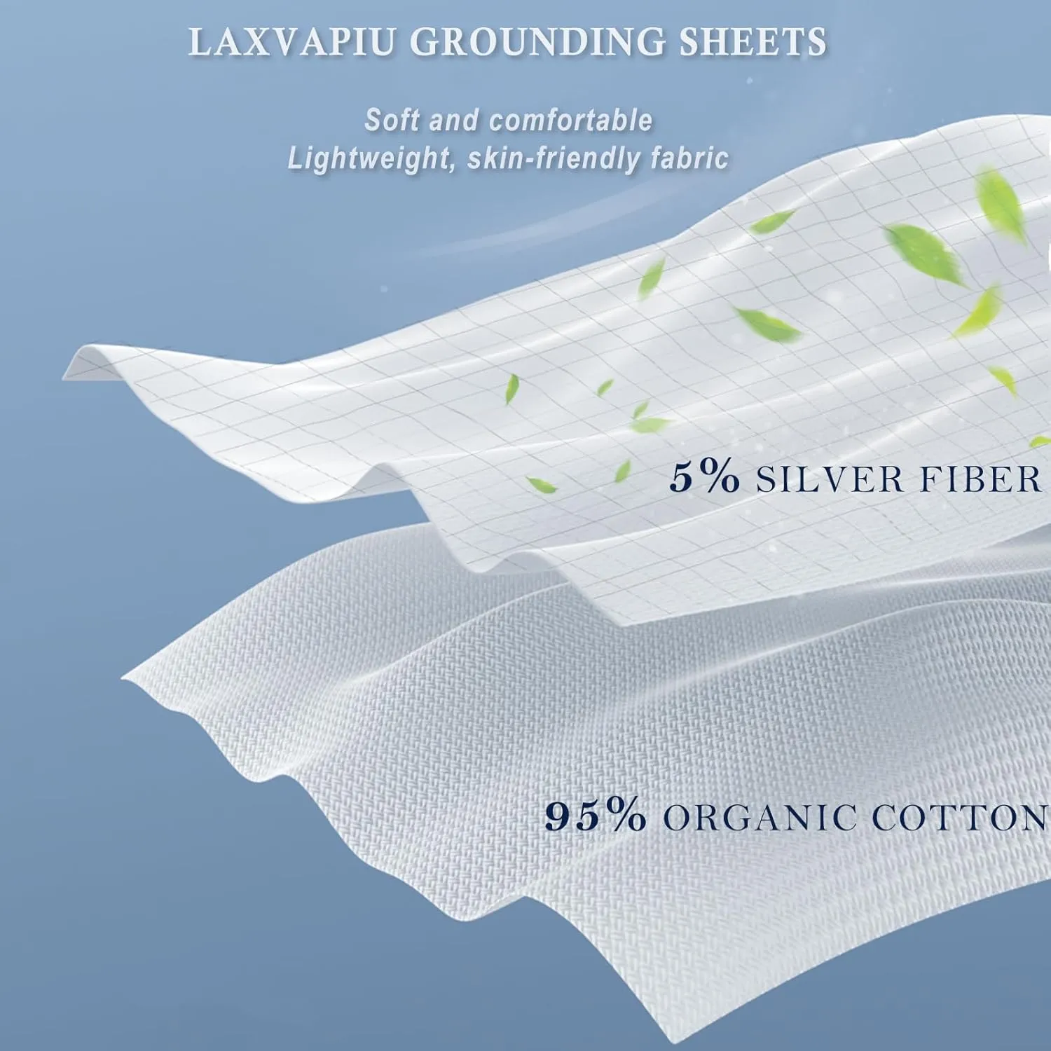 Grounding Sheet Cotton Flat Grounding Sheet with Silver Fiber,Twin Grounded Bed Sheet for Sleep Stress, 39 x 75 Inch Earth Connected Sheet with Grounding Cord