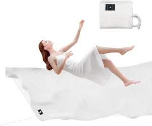 Grounding Sheet Cotton Flat Grounding Sheet with Silver Fiber,Twin Grounded Bed Sheet for Sleep Stress, 39 x 75 Inch Earth Connected Sheet with Grounding Cord