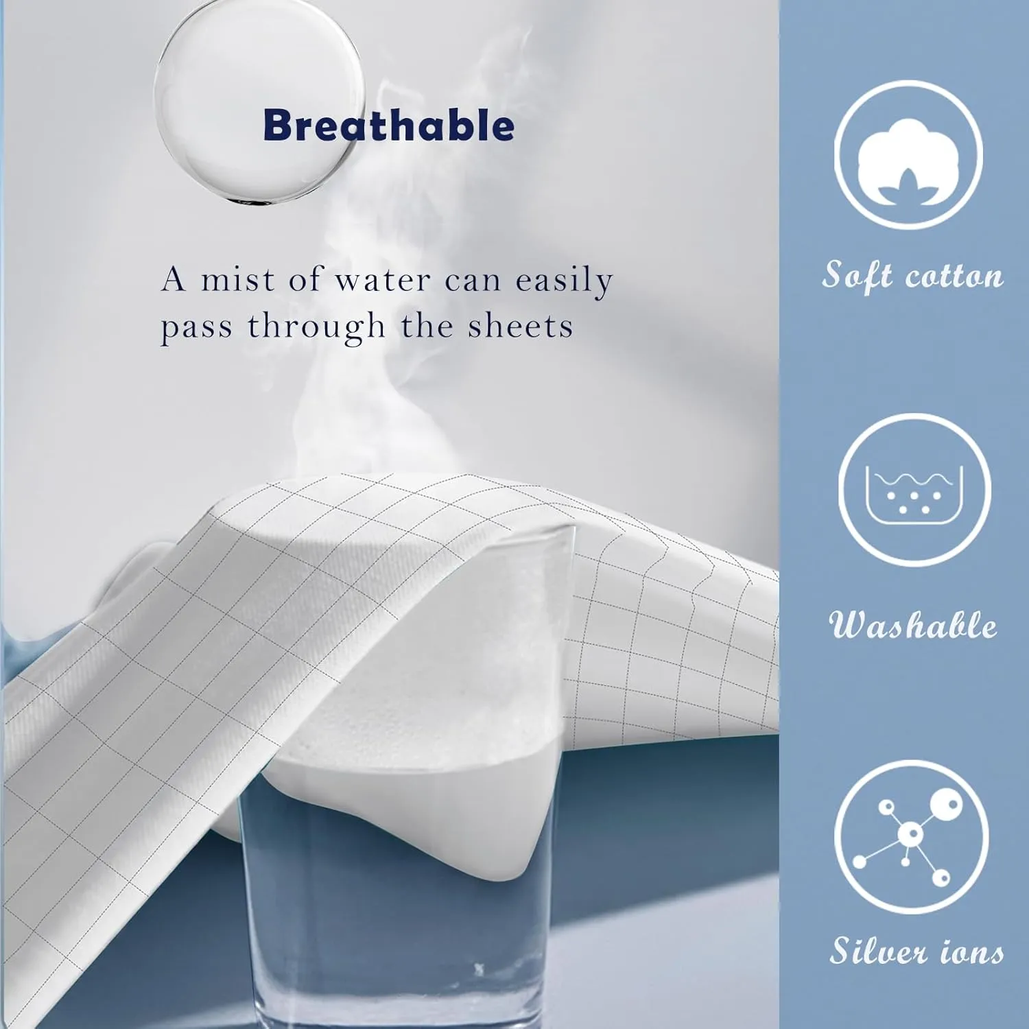 Grounding Sheet Cotton Flat Grounding Sheet with Silver Fiber,Twin Grounded Bed Sheet for Sleep Stress, 39 x 75 Inch Earth Connected Sheet with Grounding Cord