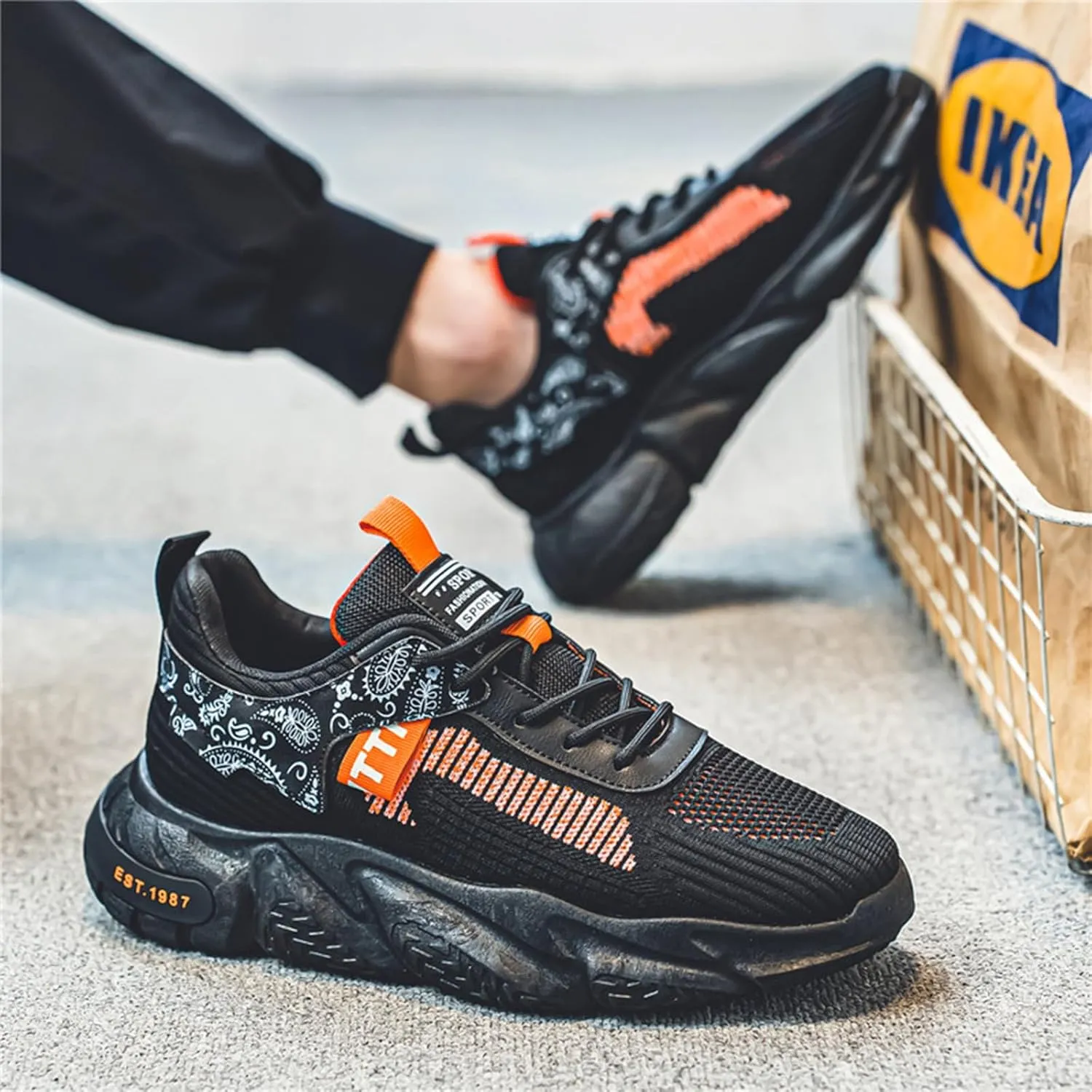 GSIGUL Men's Road Running Shoes Tennis Walking Shoes Cushioning Mens Sneaker Athletic Casual Shoes for Men