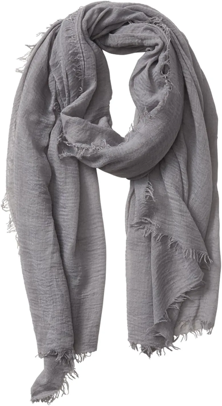 Hadley Wren womens Classic Soft Solid Lightweight Oblong Scarf