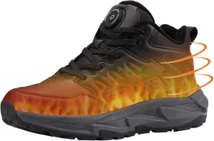 Heated Sneakers for Women Men - Rechargeable Electric Heated Shoes with 3 Heating Levels, Waterproof Upper, Non-Slip Rubber Sole, Winter Warmth Footwear for Hiking Outdoor Activities