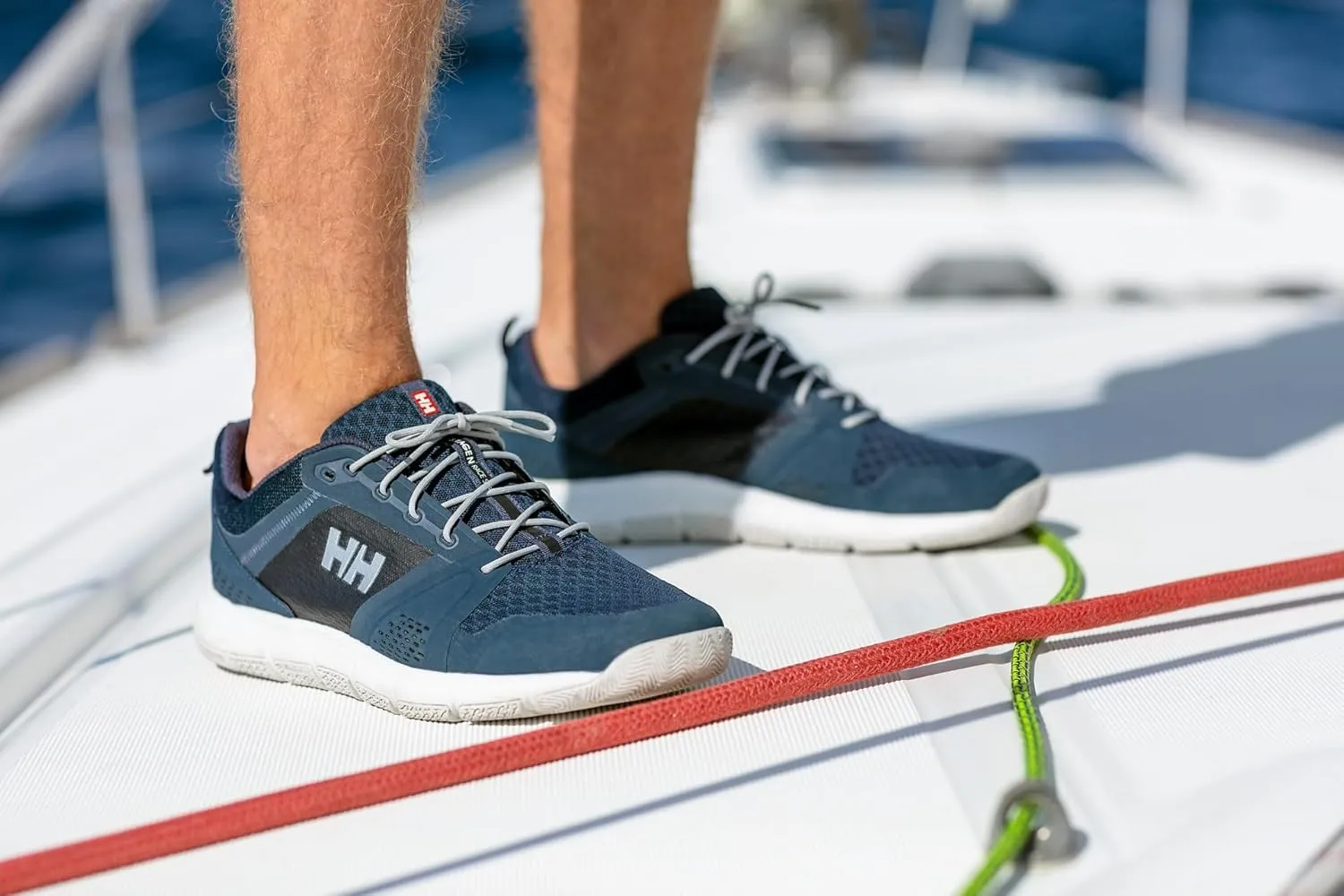 Helly-Hansen Skagen F-1 Sailing Sneakers for Men Featuring Open-Mesh Construction, EVA Insoles, and Multi-Zone Traction Grip Outsoles