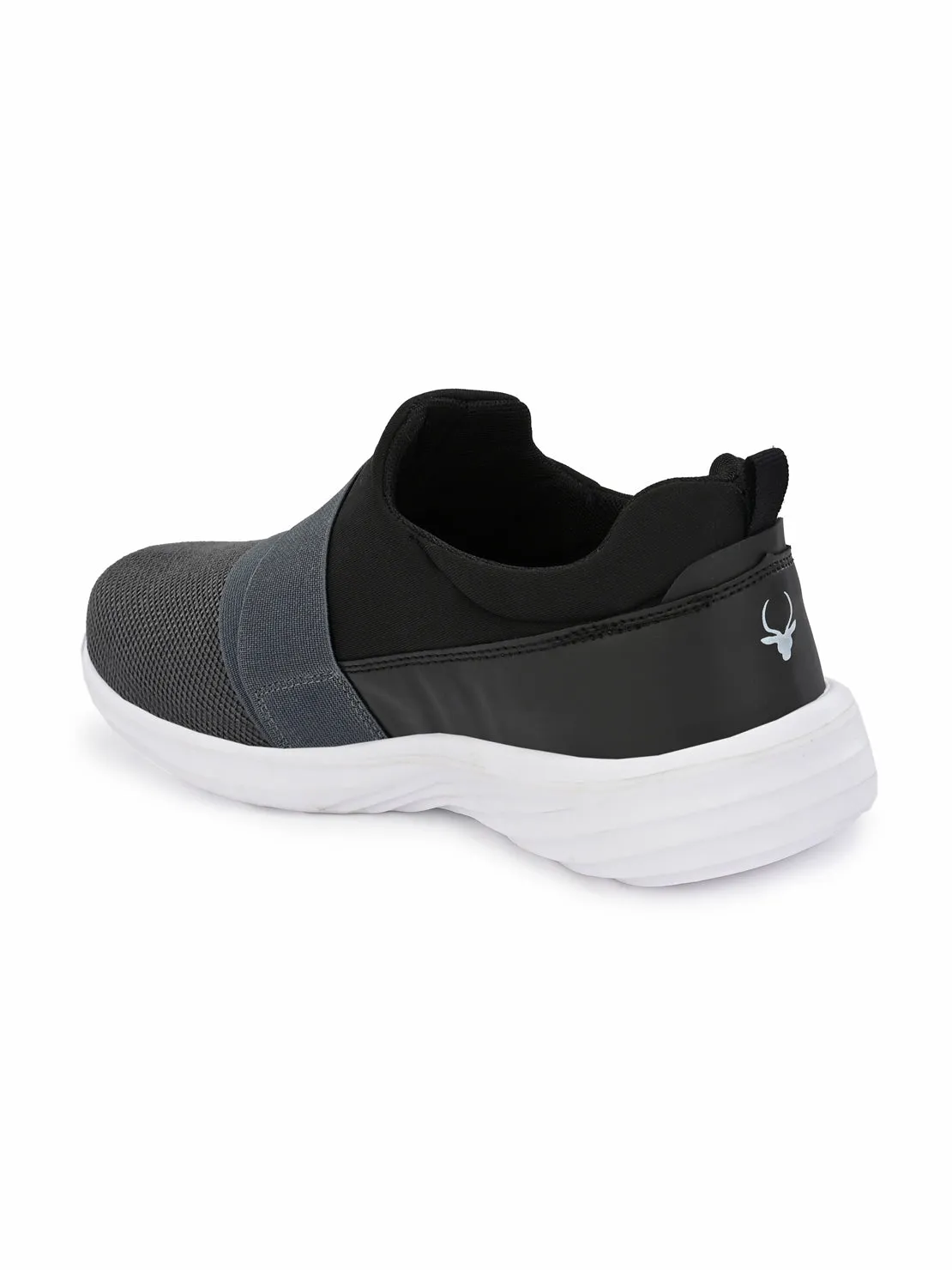Hirolas® Men's Grey Mesh Running/Walking/Gym Slip On Sport Shoes (HRL2058GRY)