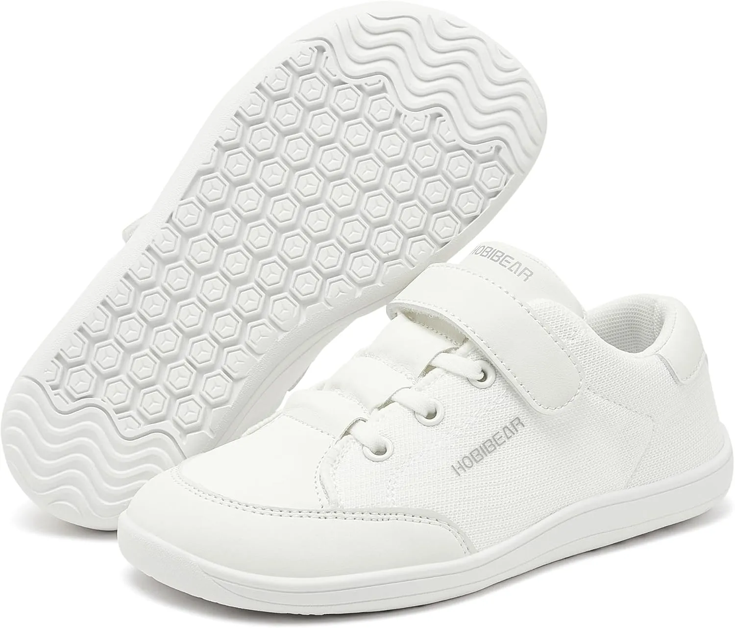 HOBIBEAR Kids Barefoot Shoes Wide Toe Box Zero Drop First Walk for Toddler Little Big Kid Boys Girls Sneaker