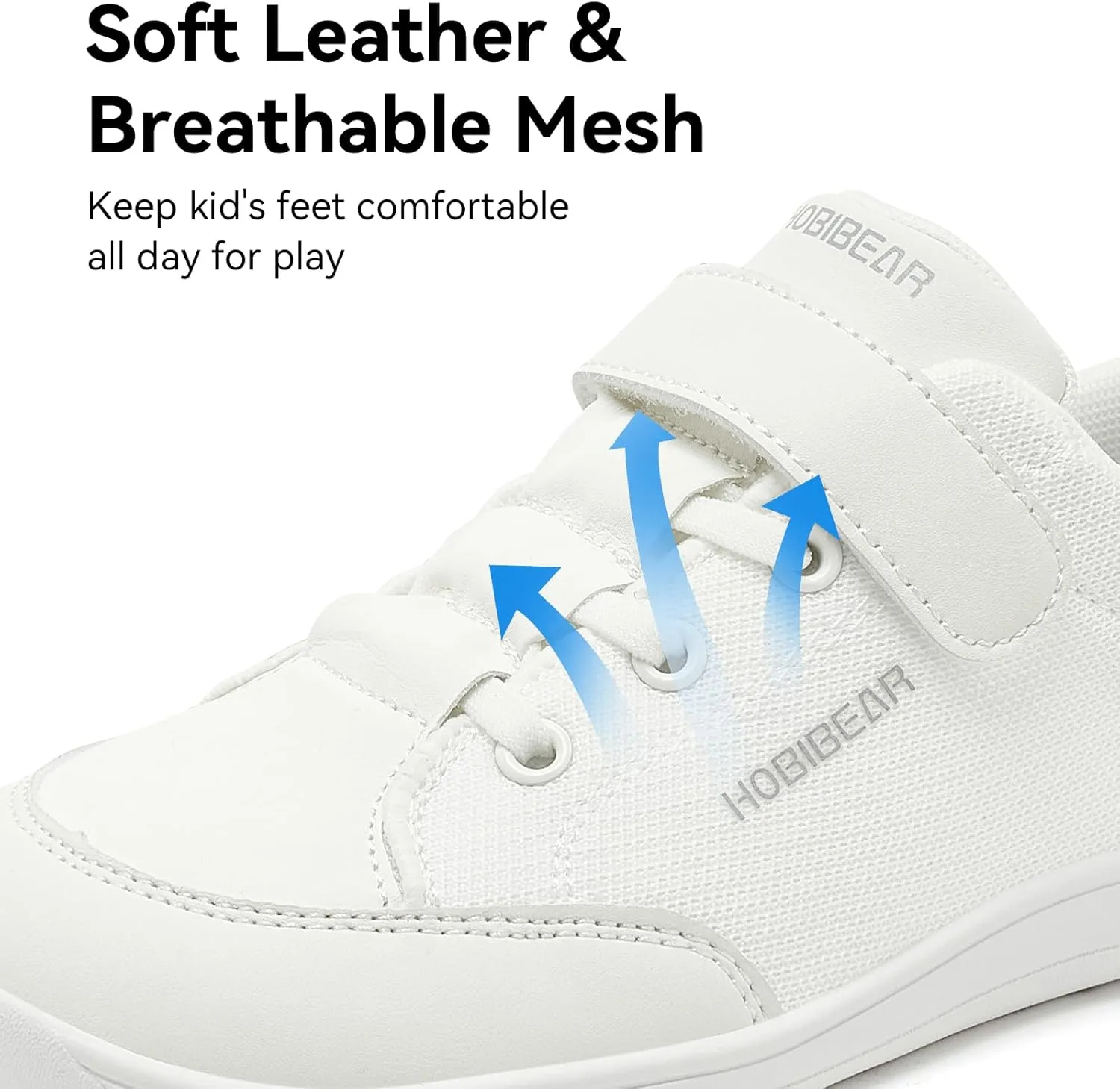 HOBIBEAR Kids Barefoot Shoes Wide Toe Box Zero Drop First Walk for Toddler Little Big Kid Boys Girls Sneaker