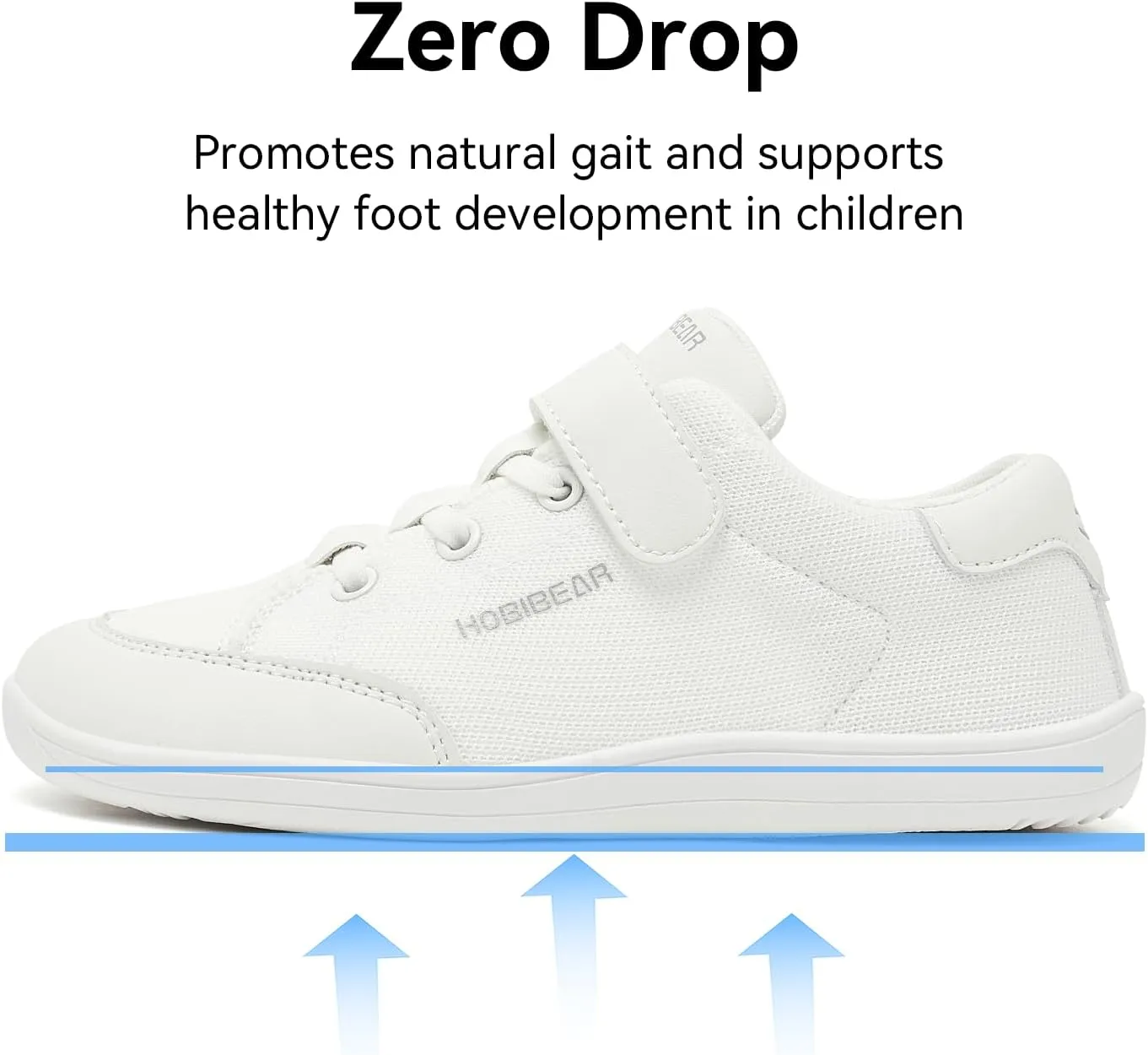 HOBIBEAR Kids Barefoot Shoes Wide Toe Box Zero Drop First Walk for Toddler Little Big Kid Boys Girls Sneaker