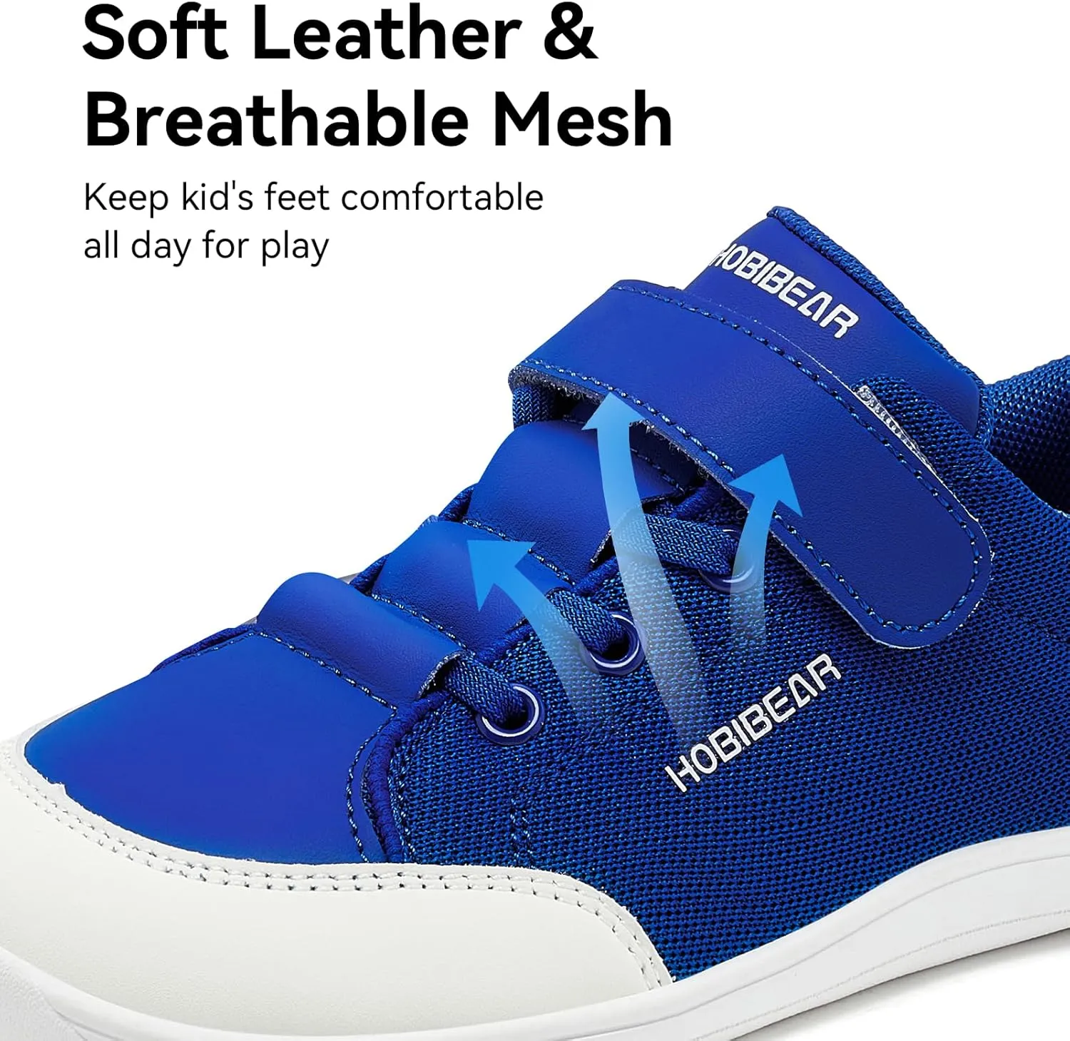HOBIBEAR Kids Barefoot Shoes Wide Toe Box Zero Drop for Boys Girls Toddler Little Big Kid Walking Minimalist Sneaker