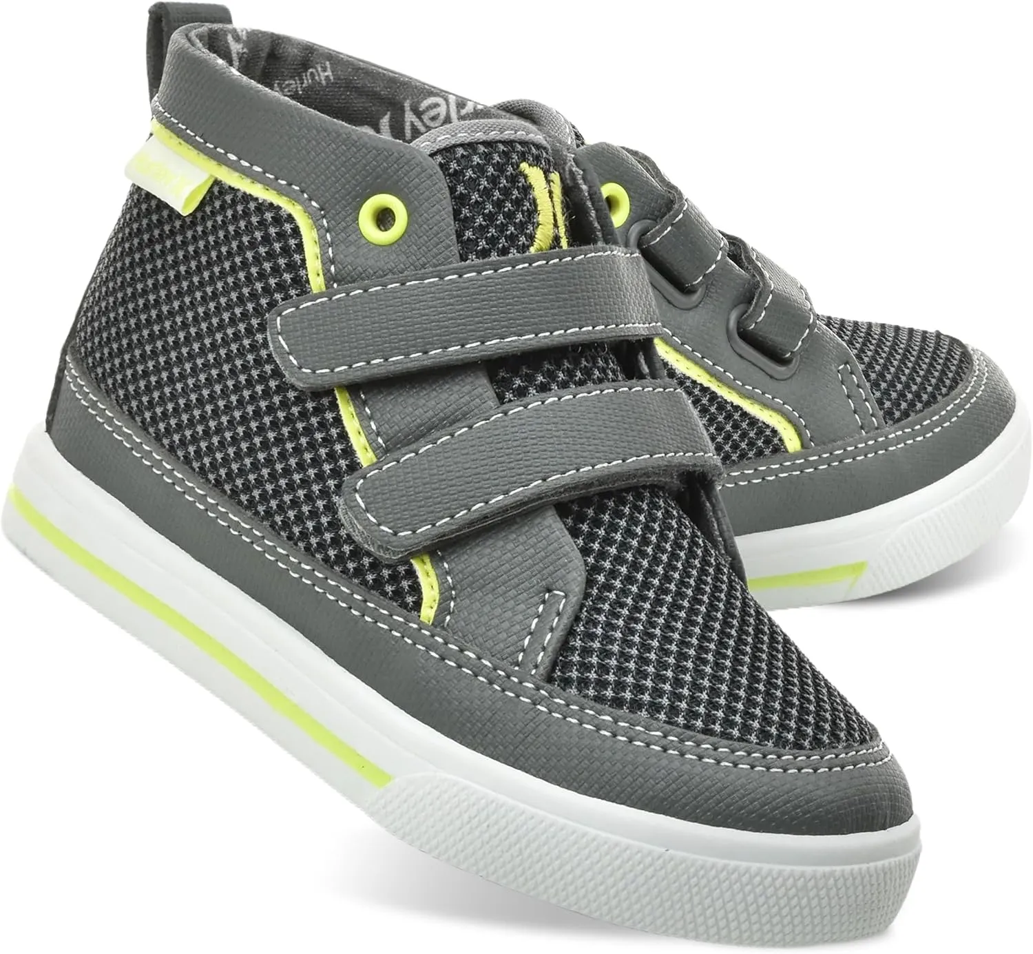Hurley Kids Toddler and Little Kids Tedd Canvas Sneakers with Straps High Cut Skateboarding Shoes for Boys and Girls, Durable Shoes for School