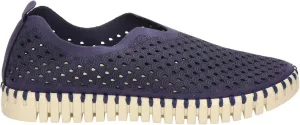 ILSE JACOBSEN Women's Low-Top Sneaker, Navy, 8